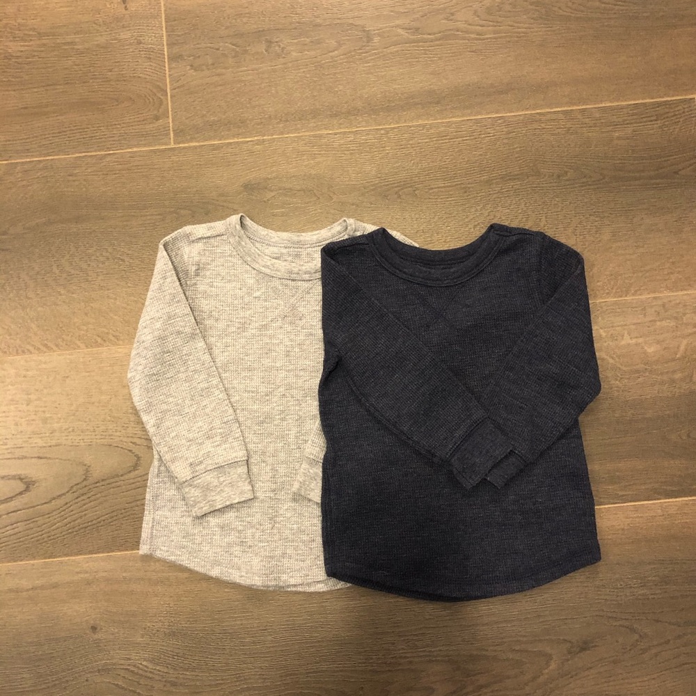 Old Navy 18-24 Mo. Gray And Blue Thermal Shirts